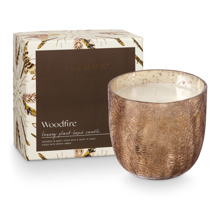 Woodfire Large Boxed Crackle Glass Candle - Image 4