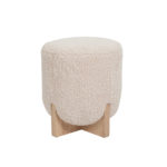 Bouclé Fabric Upholstered Ottoman