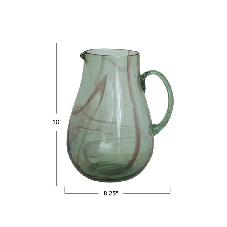 Gwyneth Hand-Blown Glass Pitcher - Image 2