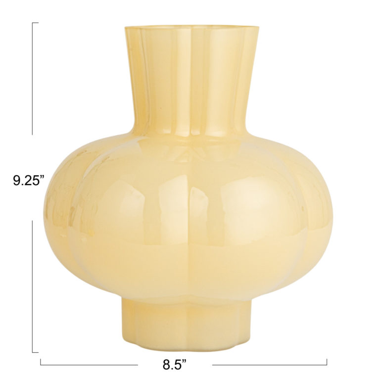 Glass Pleated Vase Large - Image 9