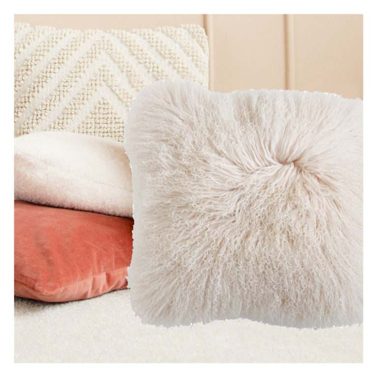 Mongolian Lamb Fur Pillow - Image 4