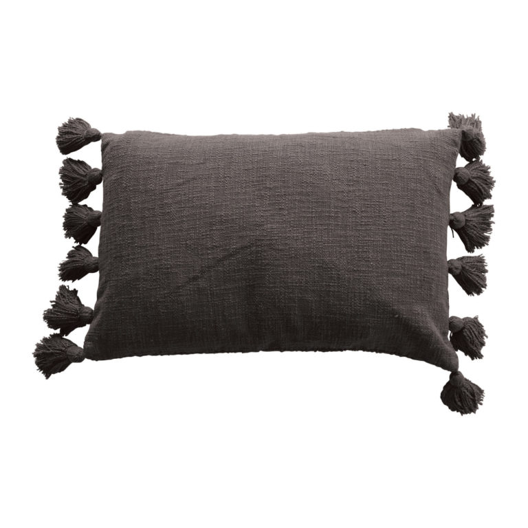 Grpahite Cotton Lumbar Pillow