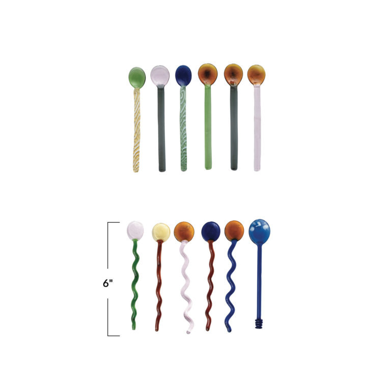 Set of 6  Glass Spoons - Image 2