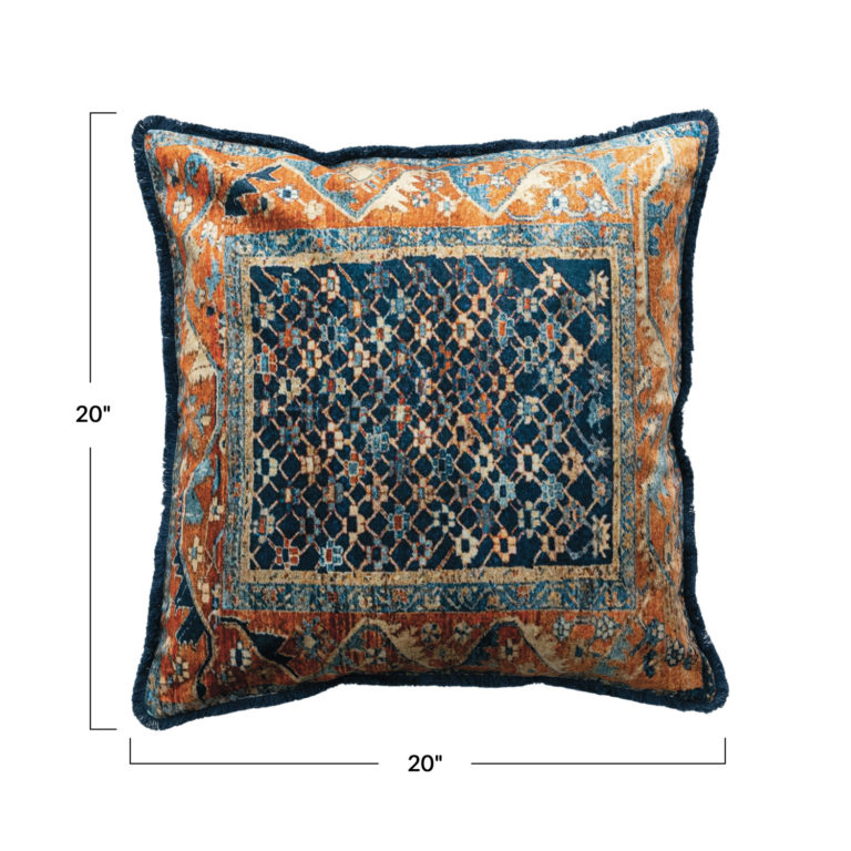 Carpet Pattern Cotton Blend Velvet Pillow - Image 2