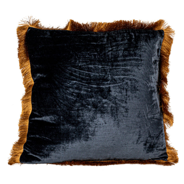 Navy Silk Blend Pillow - Image 3