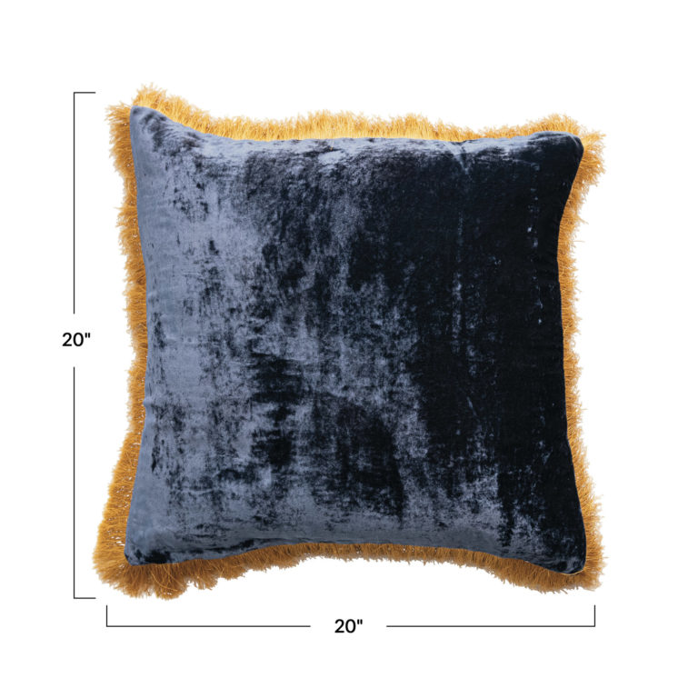 Navy Silk Blend Pillow - Image 2