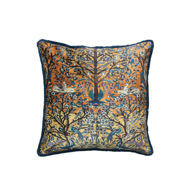 Carpet Pattern Cotton Blend Velvet Pillow