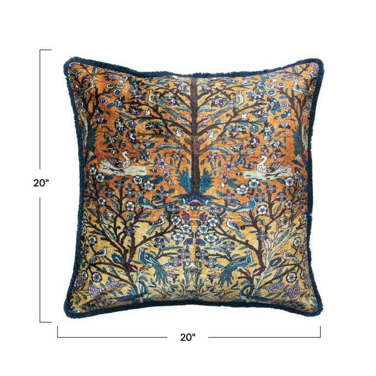 Carpet Pattern Cotton Blend Velvet Pillow - Image 2