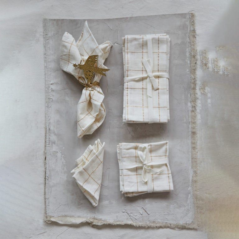 Set of 4 Square Cotton Napkins - Image 4