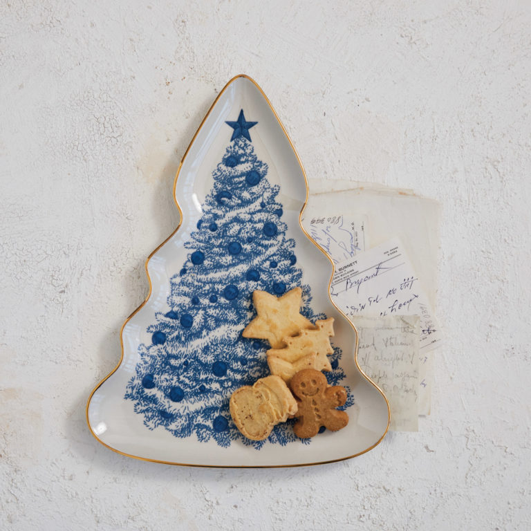 Stoneware Christmas Tree Serving Plate - Image 3