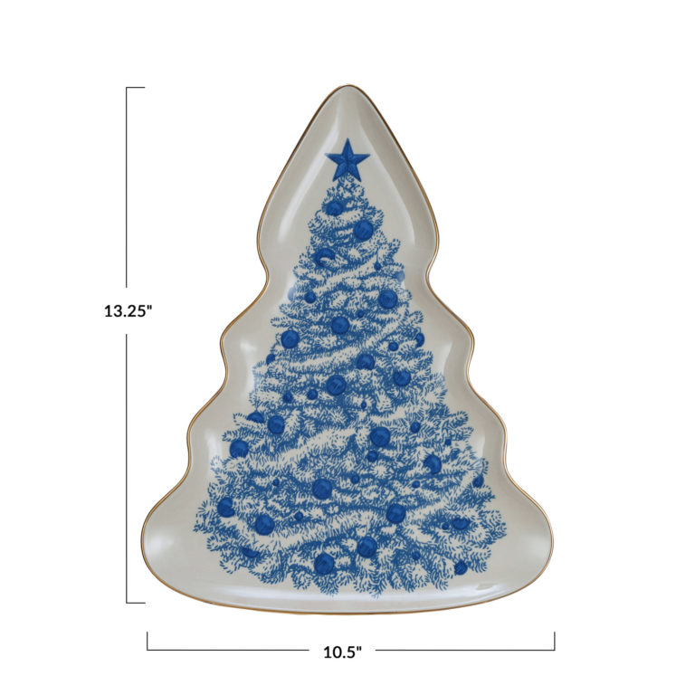 Stoneware Christmas Tree Serving Plate - Image 2