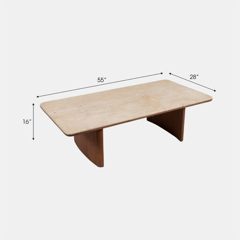 TRAVERTINE COFFEE TABLE - Image 6