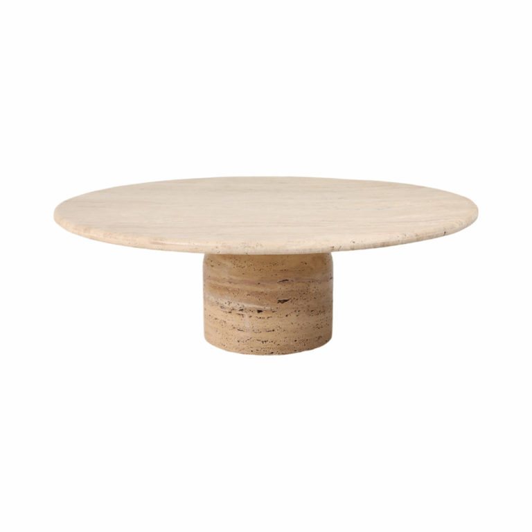 WINSTON TRAVERTINE STONE COFFEE TABLE