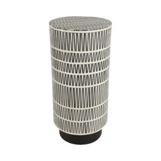 GOBIEL BLACK & WHITE COLUMN/ACCENT TABLE