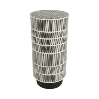 23" GOBIEL BLACK & WHITE COCKTAIL 2 RESIN TABLE