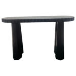 LUZIA METALLIC MARBLEAND WOOD CONSOLE TABLE
