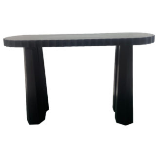 LUZIA METALLIC MARBLEAND WOOD CONSOLE TABLE