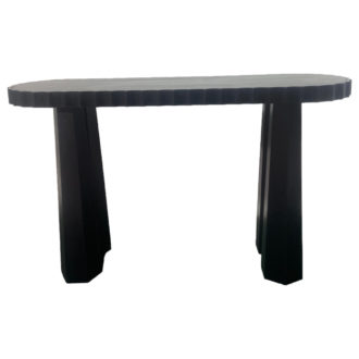 LUZIA METALLIC MARBLEAND WOOD CONSOLE TABLE