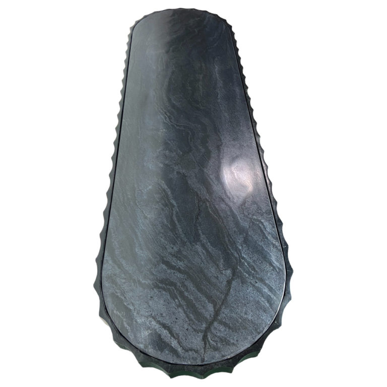 LUZIA METALLIC MARBLEAND WOOD CONSOLE TABLE - Image 2
