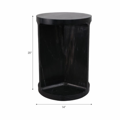 AUGUSTO CARVED MARBLE ACCENT TABLE - Image 2