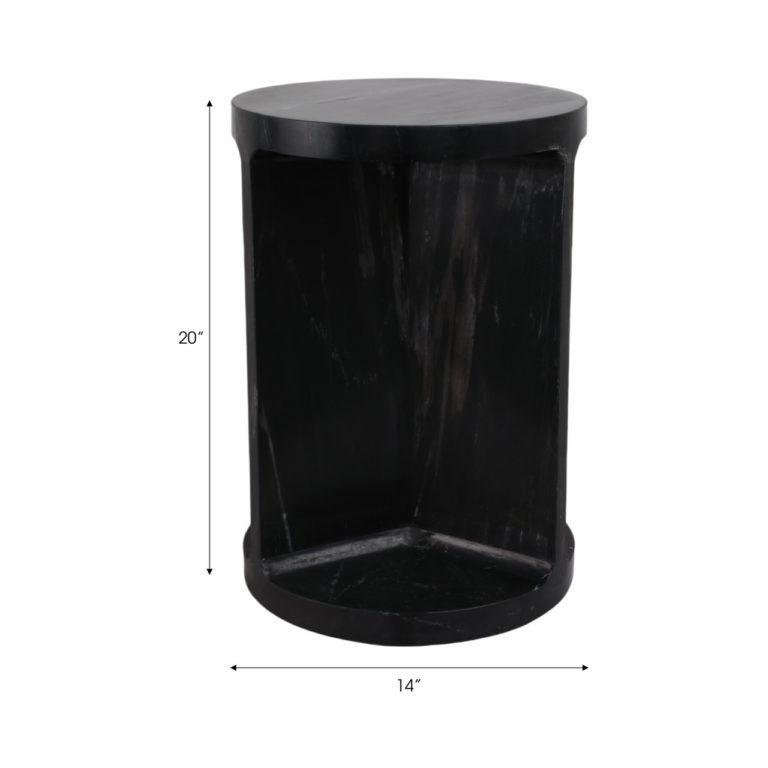 AUGUSTO CARVED MARBLE ACCENT TABLE - Image 2