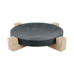 ARCHER LARGE GREEN MARBLE AND TRAVERTINE TRAY