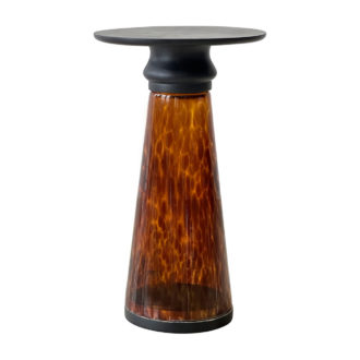 TORTUA ART TABLE W/WOOD TOP,AMBER