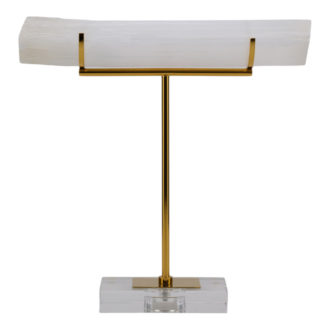 ARTEMIS LARGE SELENITE STONE 2 LOG STATUARY