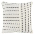 Katia Ivory/Gray Square Pillow