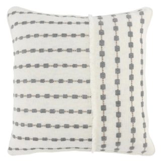 Katia Ivory/Gray Square Pillow