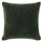 Heirloom Velvet Forest Green Square Pillow