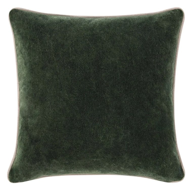 Heirloom Velvet Forest Green Square Pillow