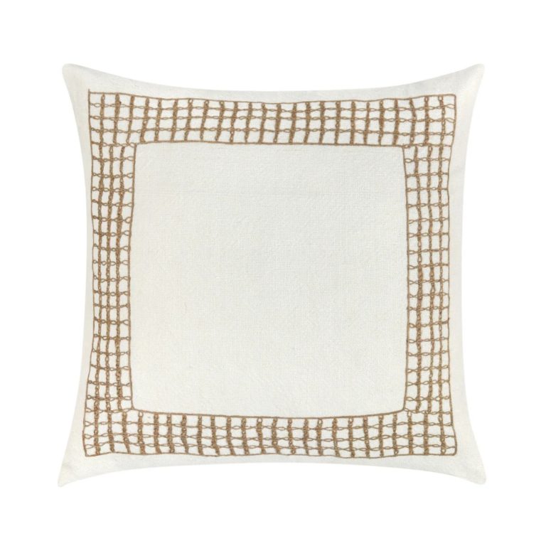 Marina White Square Pillow
