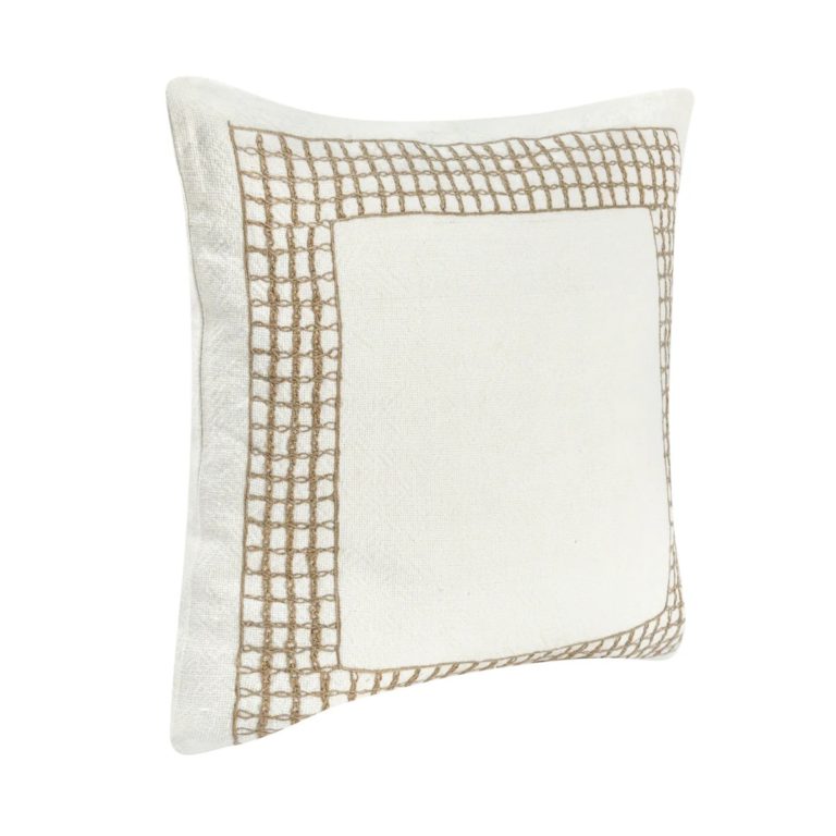 Marina White Square Pillow - Image 4