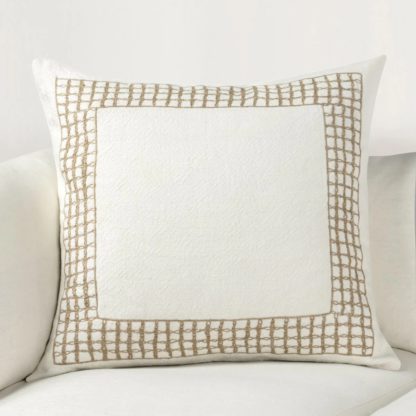 Marina White Square Pillow - Image 2