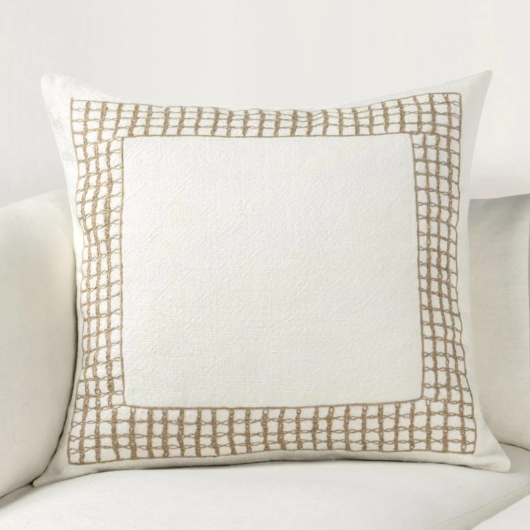 Marina White Square Pillow - Image 2