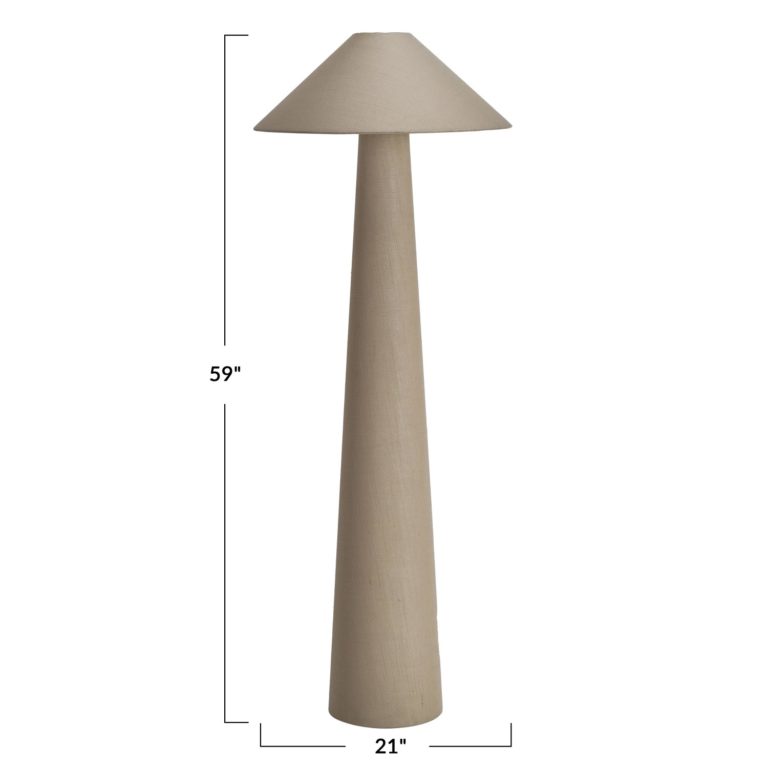 21-3/4" Round x 59"H Linen & - Image 2